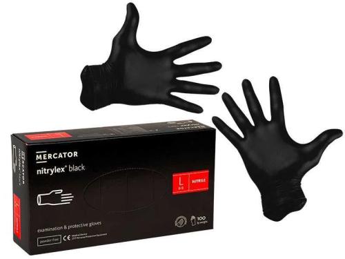 Luvas de Nitrilo Preto L 100 Unidades