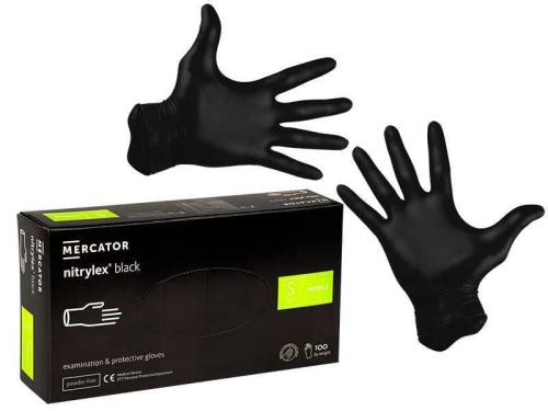 Luvas de Nitrilo Preto S 100 Unidades