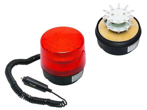 Baliza ótica LED 12v Íman vermelho