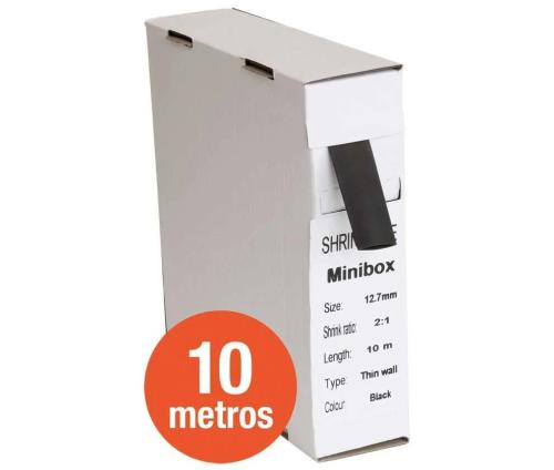 Tubo Termo-Retrátil Preto de 12,7 Mm Caixa de 1