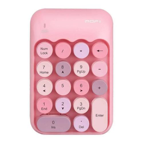 Teclado numérico sem fios Mofii X910 cor-de-rosa