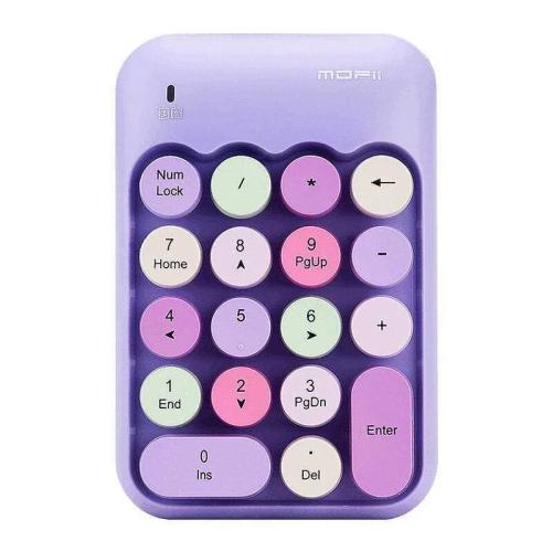 Teclado Numérico Sem Fios Mofii X910 Roxo