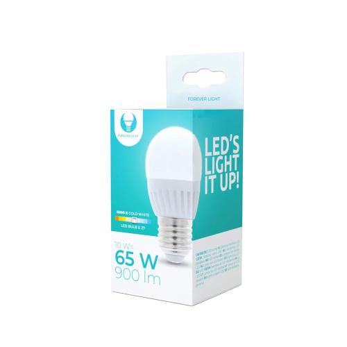 Lâmpada LED E27 G45 10w 230v 6000k 900lm Cerâmica Para.