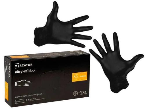 Luvas de Nitrilo Preto Xs 100 Unidades