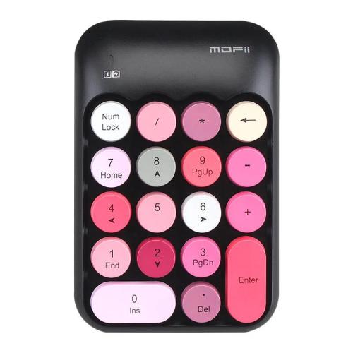 Teclado numérico sem fios Mofii X910 Preto+Vermel.
