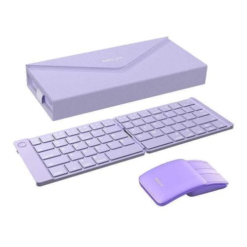 Conjunto de teclado dobrável sem fios Delux Kf10 .