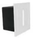 Aplique LED de Parede 3w 3000k Quadrado Branco para Encastrar/Embutir