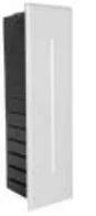 Aplique LED de Parede 3w 3000k Retangular Branco para Encastrar/Embutir