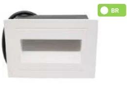 Aplique LED 6w 3000k Retangular Branco para Encastrar/Embutir