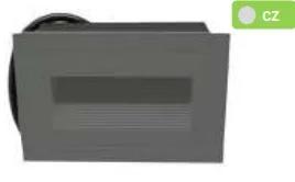 Aplique LED 6w 3000k Retangular Cinzento para Encastrar/Embutir