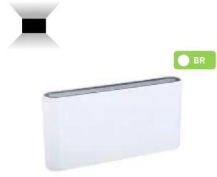 Aplique LED 12w 3000k Plano Branco
