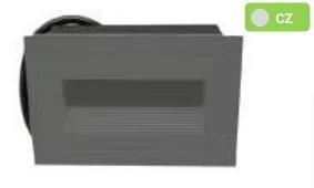 Aplique LED 6w 4000k Retangular Cinzento para Encastrar/Embutir