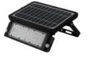 Aplique LED Solar 10w 6500k Preto C/ Sensor de Movimento