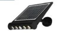 Aplique LED Solar 8w 4000k Preto C/ Sensor de Movimento