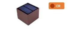 Aplique LED Cubo Solar 9w 3000k Corten C/ Sensor de Movimento