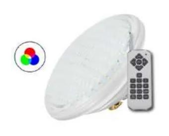 Lâmpada LED Piscina Par56 35w 6500k Vidro C/ Comando