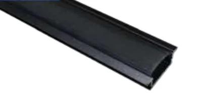 Perfil de Alumínio Preto de Embutir com Aba para Fita LED (2 Metros)