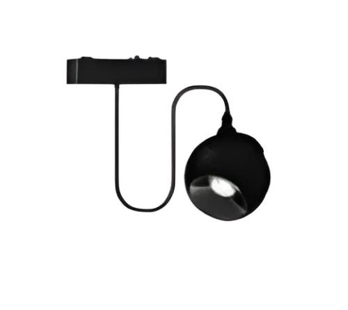 Projetor Esférico Suspenso 10w 2700k Preto P/ Calha Magnética