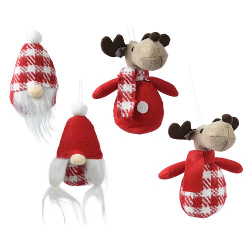 Enfeites de Natal para Pendurar 14cm, 4 Modelos.
