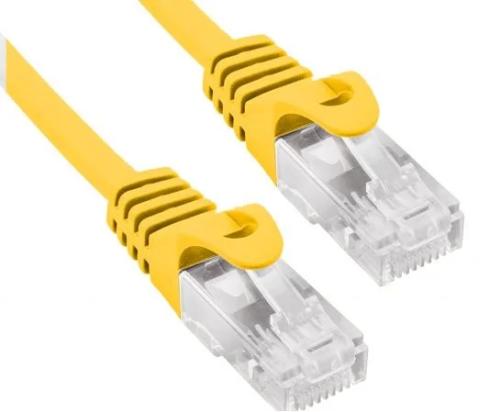 Cabo de rede UTP Phasak Cat. 6 CU 10 m. Amarelo