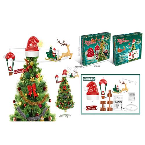 Enfeite de Natal Móvel Rotativo para Ponta da Árv.