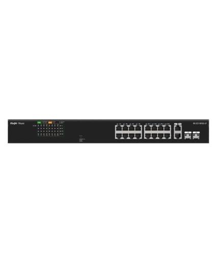 Switch 18 Portas Rj45 2 Uplink Gigabit Rj45 Combo + 16 Downlink 10/100mbps + 2 Sfp Combo - Reyee