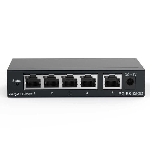 Reyee Desktop Switch - Caixa Metálica - 5 Portas