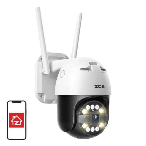 Câmara de Exterior Ip Zosi C296 Wifi Pan Tilt 5mp Ip6