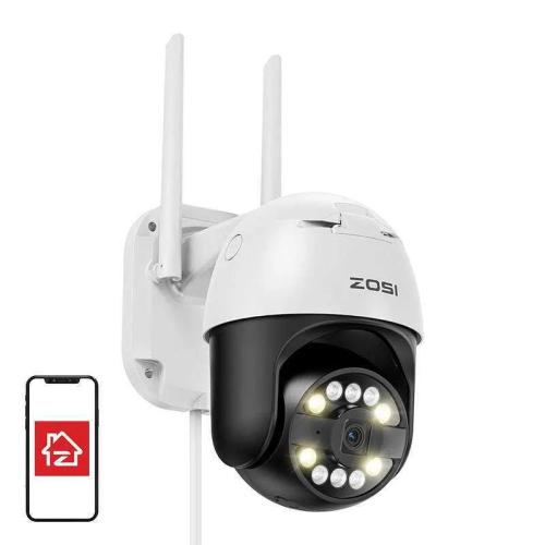 Câmara de Exterior Ip Zosi C296 Wifi Pan Tilt 8mp Dois