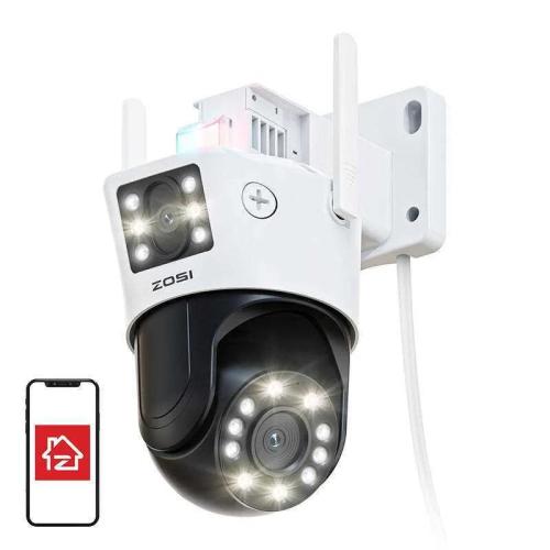 Câmara de Exterior Ip Zosi C298 Wifi Pan Tilt 6mp Duas