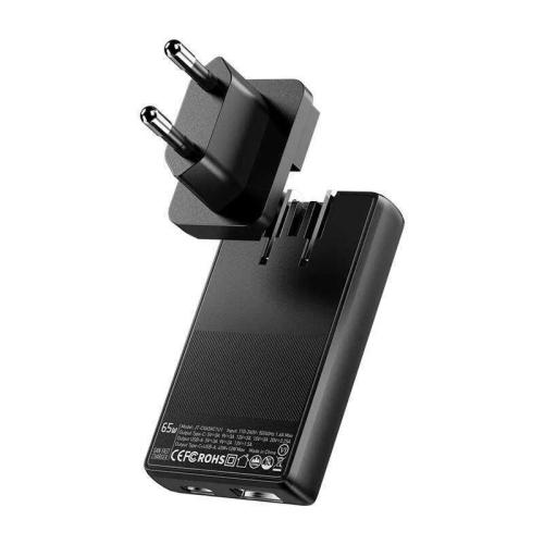 Essager Ect65w-Qcb01-Z Carregador Gan 65w A+C pre.