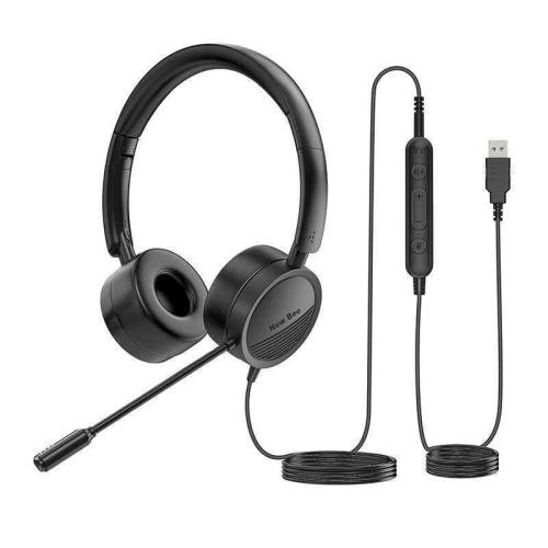 Auscultadores com Fios e Microfone Newbee Nb-H360 Preto