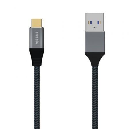 Cable Aisens Usb 3.1 Gen2 Aluminio 10gbps 3a Usb-C/M-A/M 1.0m Negro