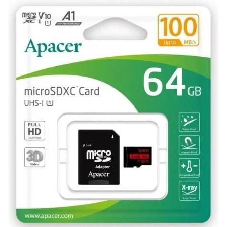 Tarjeta de Memoria Apacer 64gb Xc Uhs 1 Con Adapt.