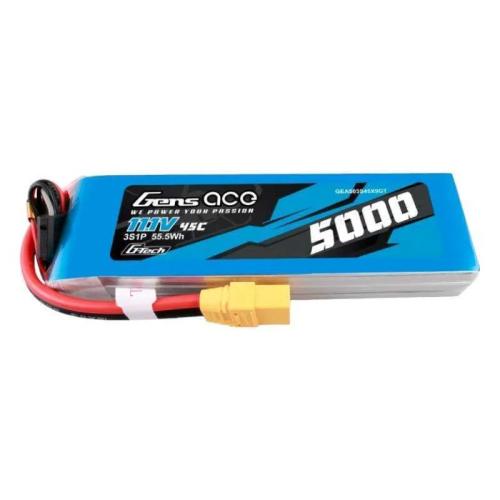 Gens Ace G-Tech 5000mah 11.1v 45c 3s1p Lipo Battery With Xt90 Plug