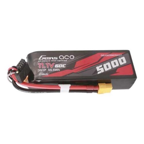 Gens Ace G-Tech 5000mah 11.1v 60c 3s1p Lipo With Xt60 Plug