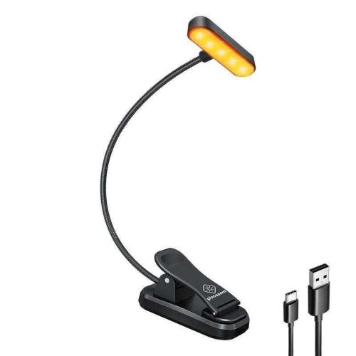 Lâmpada Sem Fios Glocusent Et-Head Clip-On Book Ligh