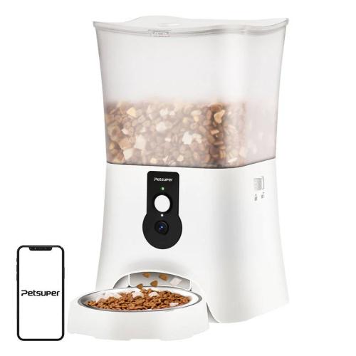 Smart Food Dispenser With Camera Petsuper Pf01-2 Wifi 5l (White)