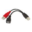 Cable Aisens Usb 2.0 A/M+A Alimentacion/M-A/H Negro 15cm