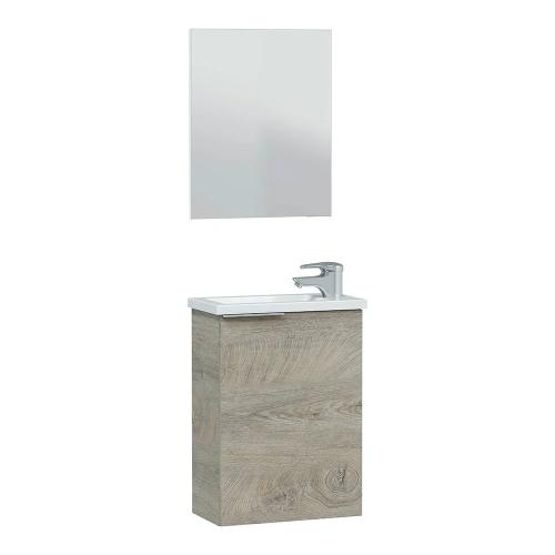 Móveis 40 1 porta + espelho + lavatório compacta