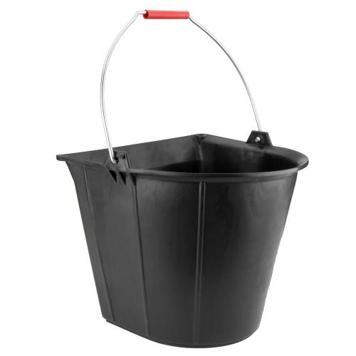 Cubo industrial plano 13 l de borracha sintética .