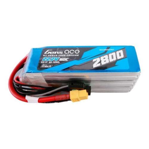 Gens Ace G-Tech 2800mah 22.2v 60c 6s1p Lipo Battery Pack With Xt60 Plug