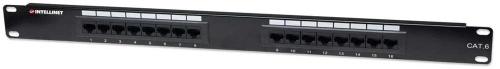 Intellinet Patch Panel Cat6 Utp 16-Port 1u Black