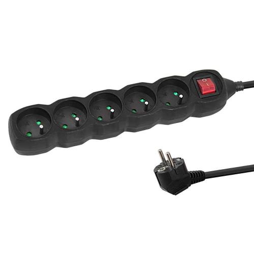 Régua de Tomadas Esperanza 3 Tomadas Interruptor 1,5m Preto