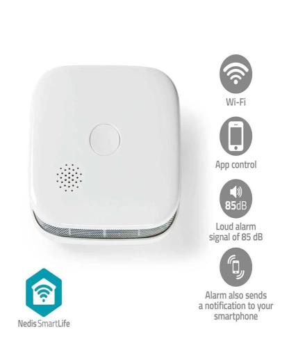 Detector de Humo Smartlife Wi-Fi Alimentado Por.