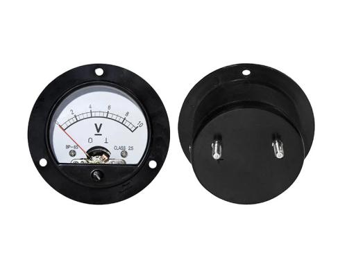 Voltímetro analógico redondo 10v