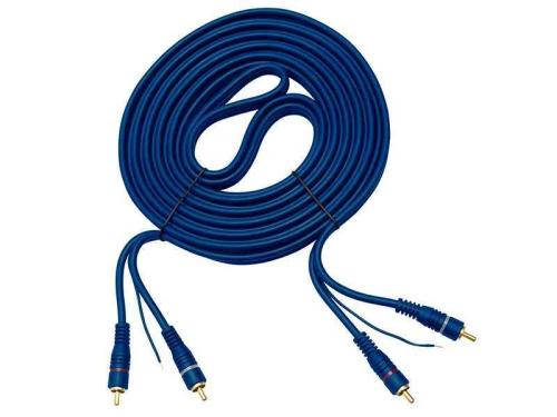 Ligação 2xrca 6mm 5m Azul+Direção