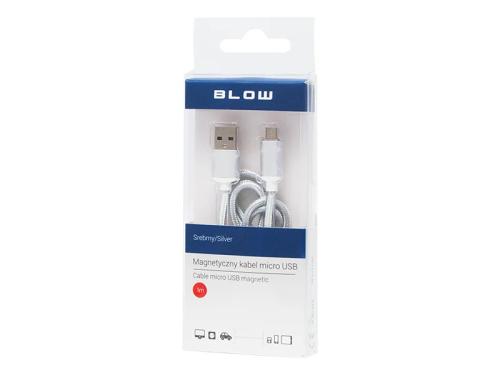 Liga&ccedil;&atilde;o Usb a - Micro B 1,0m Prata Magn&eacute;tica