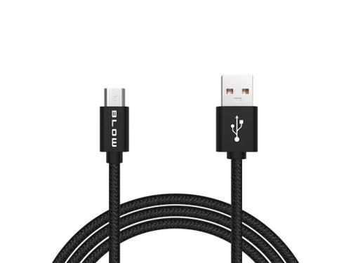 Ligação usb a - Micro B 1,5m entrançado Preto B