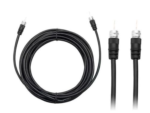 Conector de ficha F para ficha F 1,5 m Preto